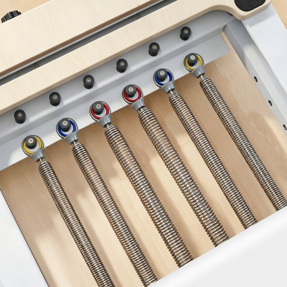JASPORT Pilates-Reformer P78 aus Aluminiumlegierung, (Pilates Reformer, Sitzpolster, 6 Federn), Klappbares Design mit hochfester Aluminiumkonstruktion - Thumbnail 6
