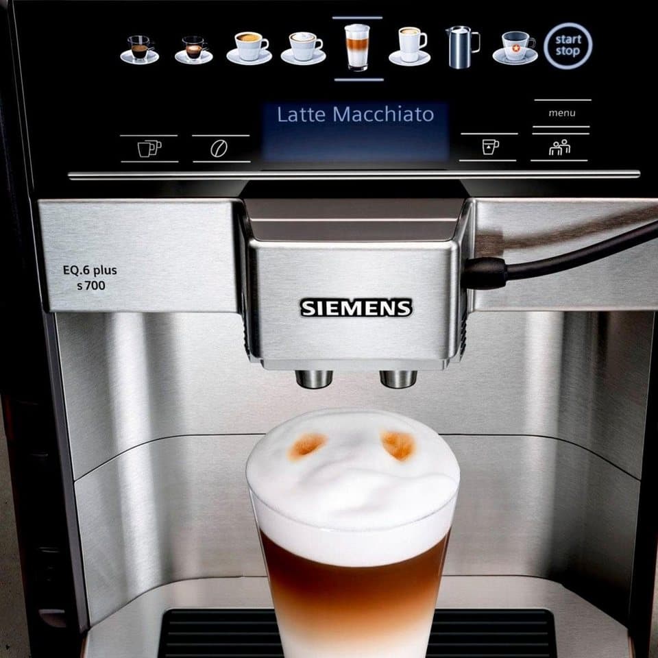 SIEMENS Kaffeevollautomat EQ6 plus s700 TE657503DE, Doppeltassenfunktion, Keramikmahlwerk, viele Kaffeespezialitäten, automatische Dampfreinigung, edelstahl - Thumbnail 6