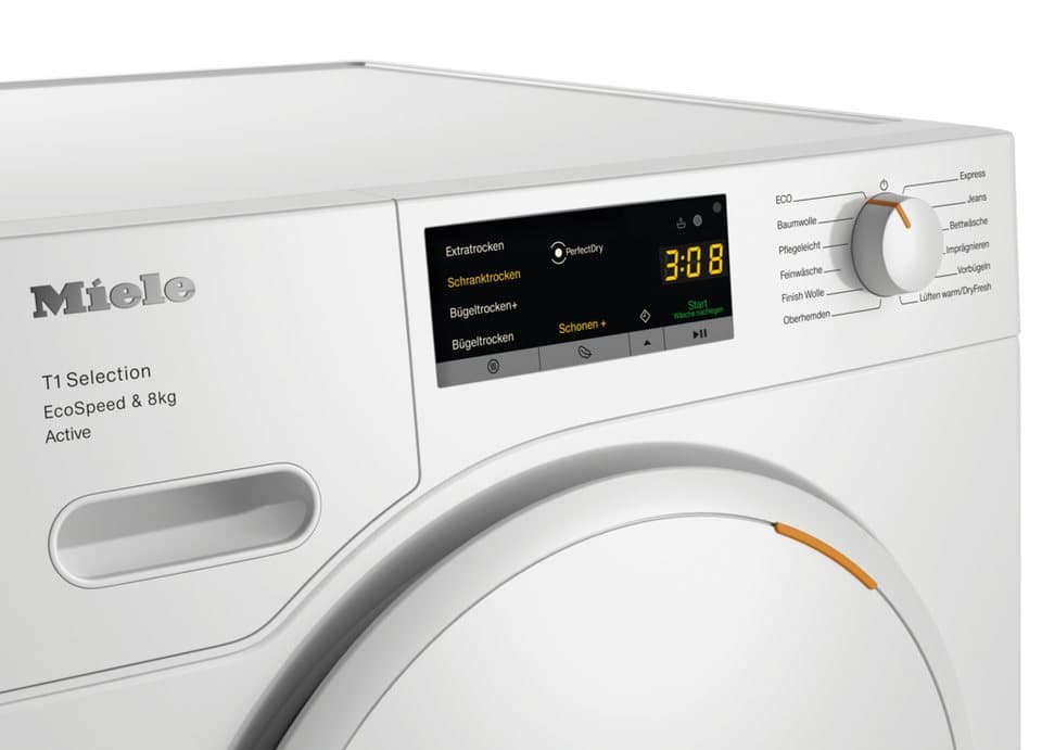 Miele Wärmepumpentrockner TSA523WP 8kg Active, Getestet auf 20 Jahre perfekte Wäschepflege, 25 Jahre Motorgarantie - Thumbnail 3