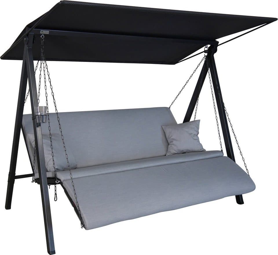 Angerer Freizeitmöbel Hollywoodschaukel Lounge Zip granit, 3-Sitzer, Bettfunktion, wetterfest - Thumbnail 2