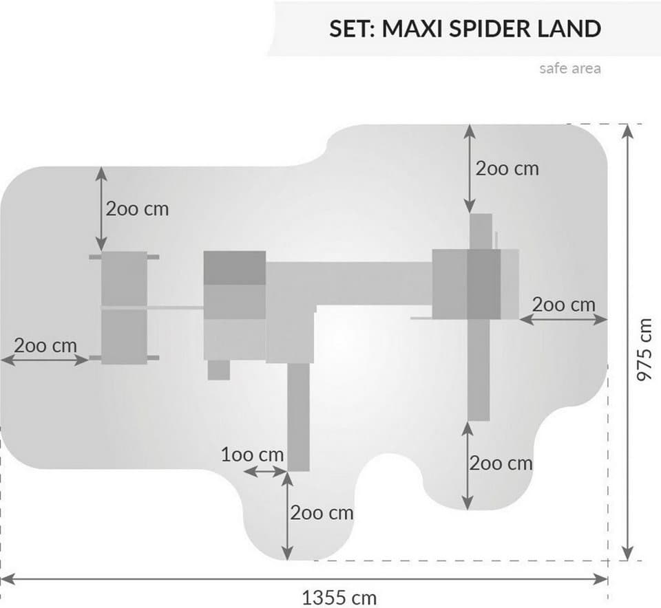 FUNGOO Spielturm MAXI SET SPIDER LAND, mit Schaukel & Rutsche, Klettererweiterung - Thumbnail 10