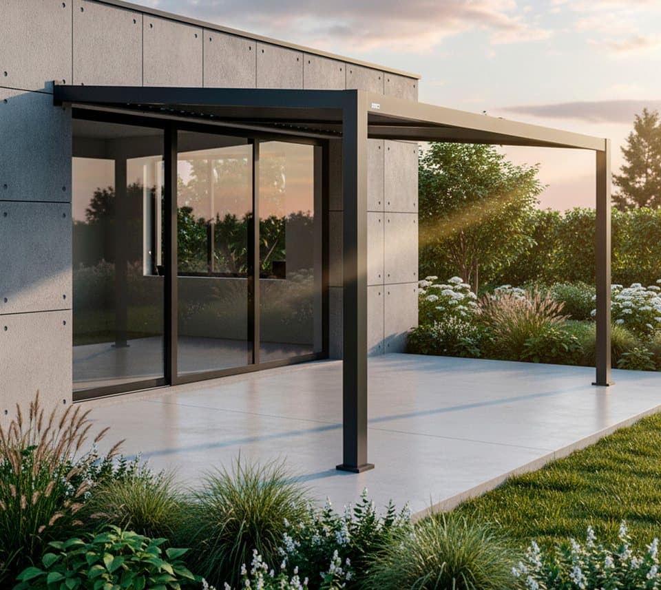 Sojag Terrassendach Terrassenüberdachung Hana 1013 Schwarz, BxT: 399x305 cm, Mit individuell verstellbaren Lamellen - Thumbnail 8
