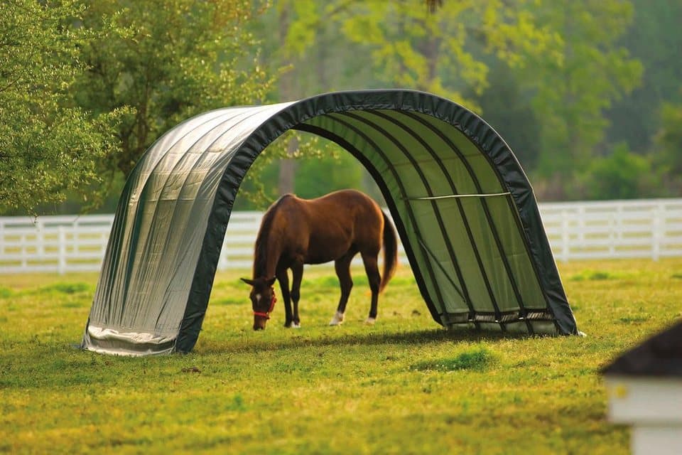 ShelterLogic Foliengerätehaus Weidezelt, BxT: 370x610 cm, 22,57m², Grün - Thumbnail 5