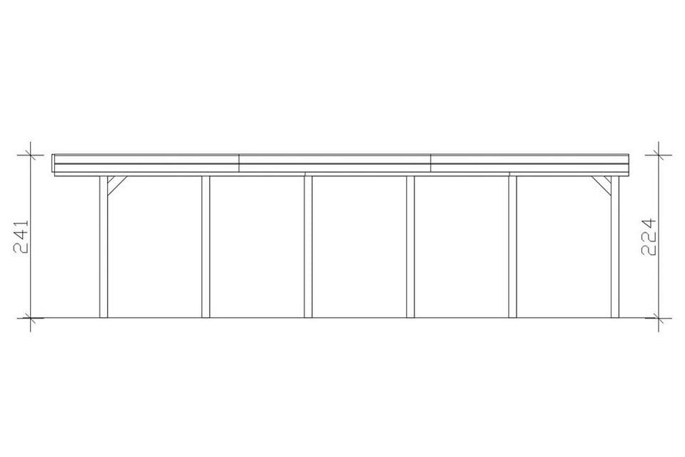 Skanholz Einzelcarport Friesland, BxT: 397x860 cm, 221 cm Einfahrtshöhe - Thumbnail 7