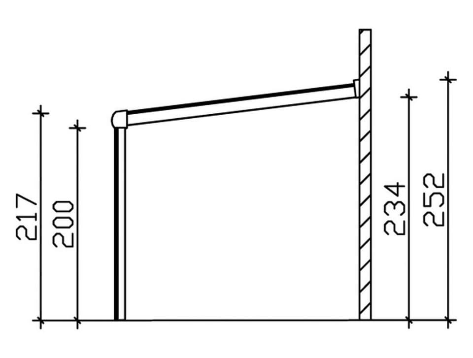 Skanholz Terrassendach Genua, BxT: 541x257 cm, Bedachung Doppelstegplatten, 541 cm Breite, verschiedene Tiefe - Thumbnail 11