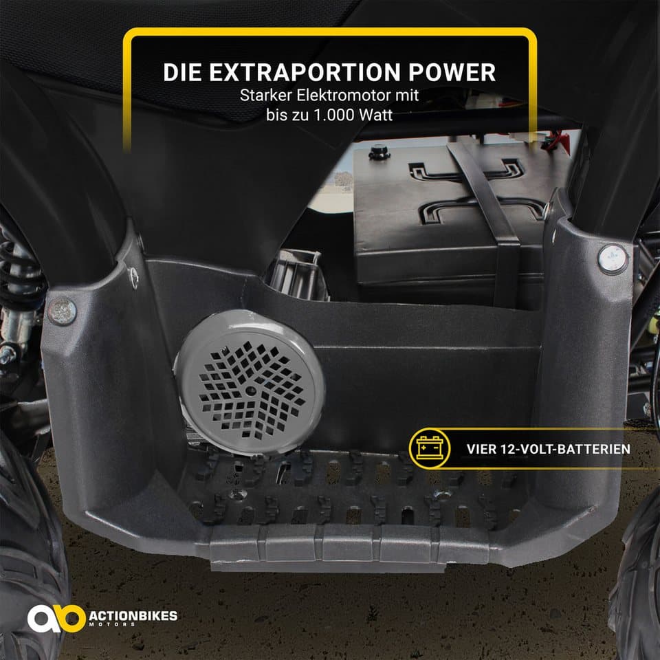 Actionbikes Motors Elektro-Kinderquad Kinder Elektroquad S8 1000 W 48 V, Belastbarkeit 80 kg, (1-tlg), Midi Quad - Safety Touch - Scheibenbremse - bis 20 km/h - Thumbnail 6