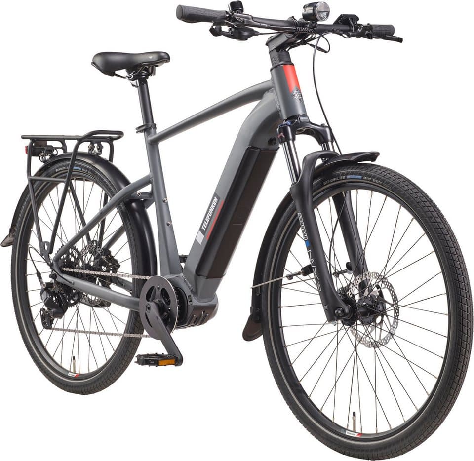 Telefunken E-Bike Cityrad SUV710, 9 Gang Shimano, Kettenschaltung, Mittelmotor, 720 Wh, (27,5 Zoll, Straßenzulassung, Scheibenbremsen), Pedelec, Elektrofahrrad für Herren u. Damen, Trekkingrad - Thumbnail 2