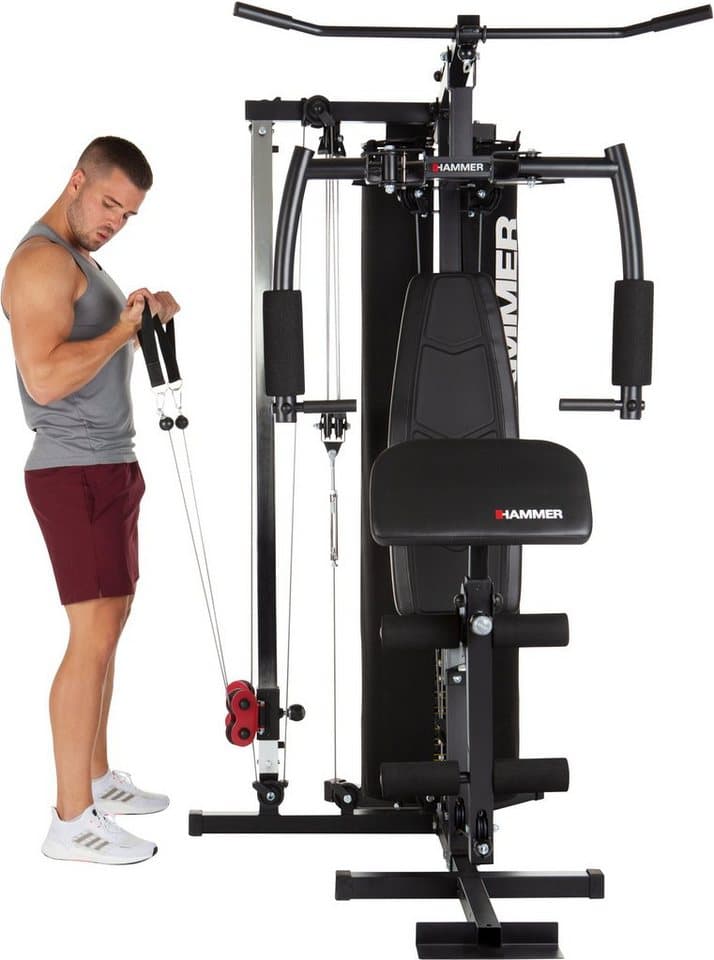 Hammer Kraftstation Kraftstation FERRUM TX2, 12 Gewichtsblöcke (Seilzug, Butterflystange, Latzug, Ruderfunktion und mehr), max. Benutzergewicht 120 kg, max. Trainingsgewicht 80 kg - Thumbnail 2