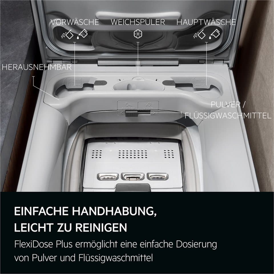 AEG Waschmaschine Toplader 7000 ProSteam® LTR7A37STL, 7 kg, 1300 U/min, ProSteam®: Auffrischen mit Dampf statt Waschen und 96 % Wasser sparen - Thumbnail 3