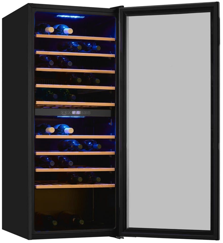 exquisit Weinkühlschrank WS2-114-GTE-160G, für 114 Standardflaschen á 0,75l,Für Weinliebhaber - stilvoll & perfekt temperiert für 114 Flaschen - Thumbnail 2