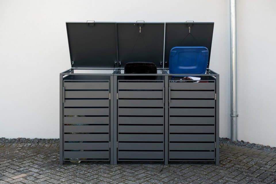 WESTMANN Mülltonnenbox Kubus, Platz für 3x240 L Mülltonnen - Thumbnail 5