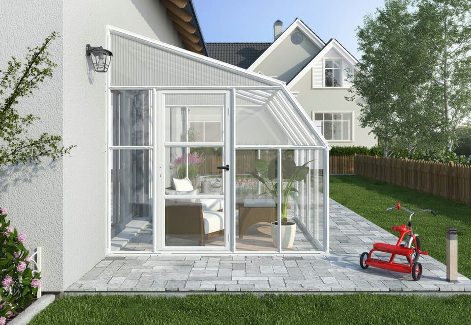 Palram - Canopia Gewächshaus Sun Room, BxTxH: 257 x 260 x 266 cm, BxLxH: 58 x 120 x 266 cm, 3 mm Wandstärke, lebenslang widerstandsfähige Wandpaneele - Thumbnail 4