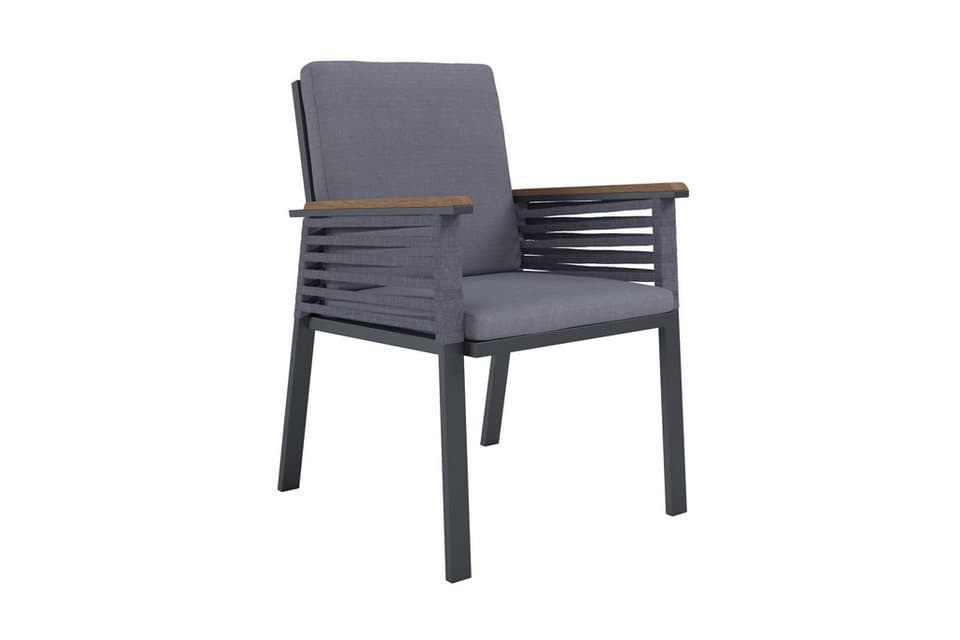 KONIFERA Garten-Essgruppe Diningset »Edessa«, (Set, 25-tlg., 8 Sessel, Tisch 97x220x74cm, inkl. Auflagen), Armlehne mit Seilgeflecht und Nonwood-Latten - Thumbnail 4