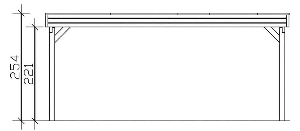 Skanholz Doppelcarport Friesland, BxT: 557x860 cm, 204 cm Einfahrtshöhe - Thumbnail 6