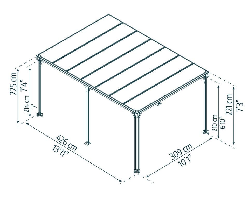 Palram - Canopia Pavillon Milano 4300, BxT: 309x426 cm - Thumbnail 6