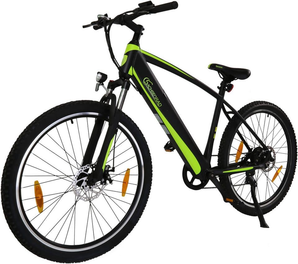 SachsenRAD E-Bike Mountainbike R8 Flex III, 9 Gang Shimano Shimano Altus Schaltwerk, Kettenschaltung, Heckmotor, 520 Wh, (mitgeliefertes, optionales Schutzblech mit integriertem Rücklicht), LCD-Steuerdisplay, Fahrmodus Pedelec, LED- Beleuchtung - Thumbnail 3