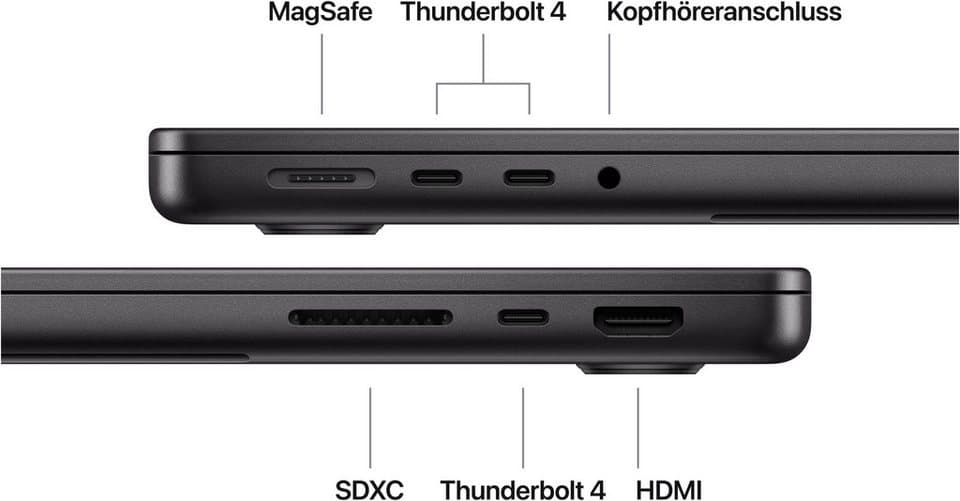 Apple MacBook Pro CTO 14" Notebook (35,97 cm/14,2 Zoll, Apple M5, 10-Core GPU, 16 GB, 2000 GB SSD) - Thumbnail 7