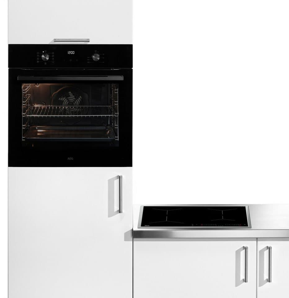 AEG Backofen-Set HH24BSIB, Aqua Clean, Heißluft: Gleichmäßiges Garen auf 3 Ebenen: ideal für Mehrblech‑Backen - Thumbnail 2