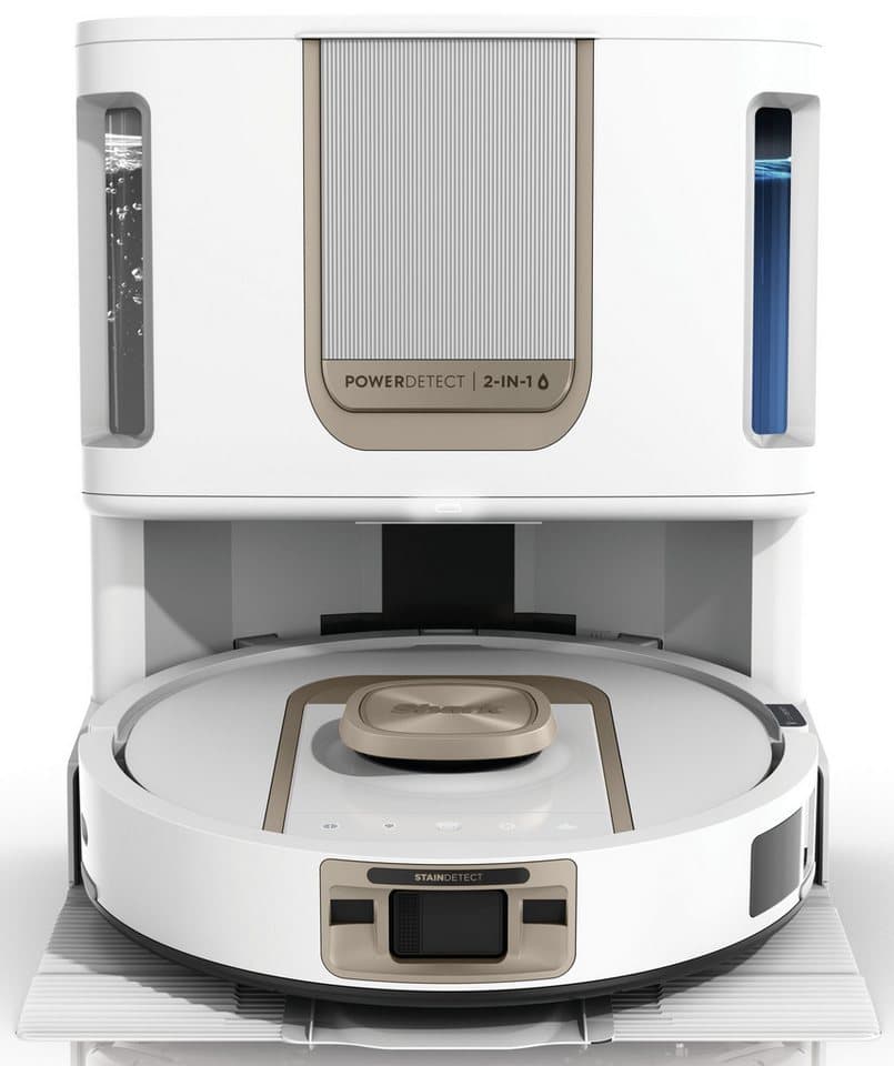 Shark Saugroboter Shark ThermaCharged PowerDetect Saugroboter RV2900XEEUWH, 650 W, beutellos, beheizte Basisstation verwendet 85°C heißes Wasser und 80°C warme Luft - Bild 1