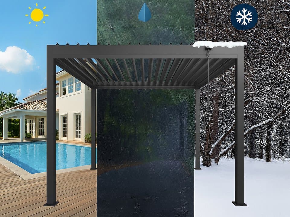 KONIFERA Pavillon Pergola Alhambra Steel, verschiedene Größen, ohne Seitenteile - Thumbnail 10