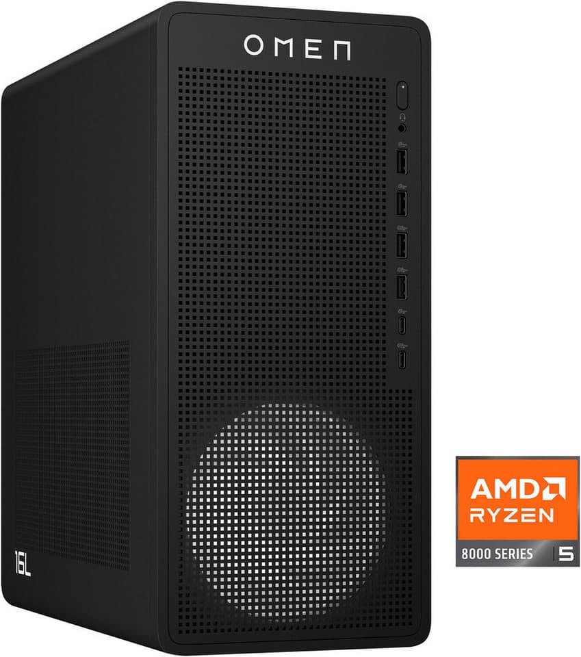 HP OMEN 16L TG03-0251ng Gaming-PC (AMD Ryzen 5 8400F, GeForce RTX 5060, 16 GB RAM, 512 GB SSD, Luftkühlung)