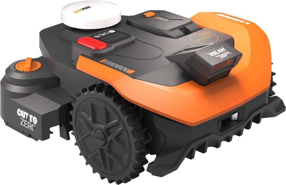 Worx Rasenmähroboter Landroid Vision Cloud WR318E 2WD ohne Begrenzungskabel, Auto-Mapping, bis 1800 m² Rasenfläche, (KI-Hinderniserkennung, VSLAM+ RTK Cloud Navigation, Cut-to-Zero), App-Steuerung - Thumbnail 2