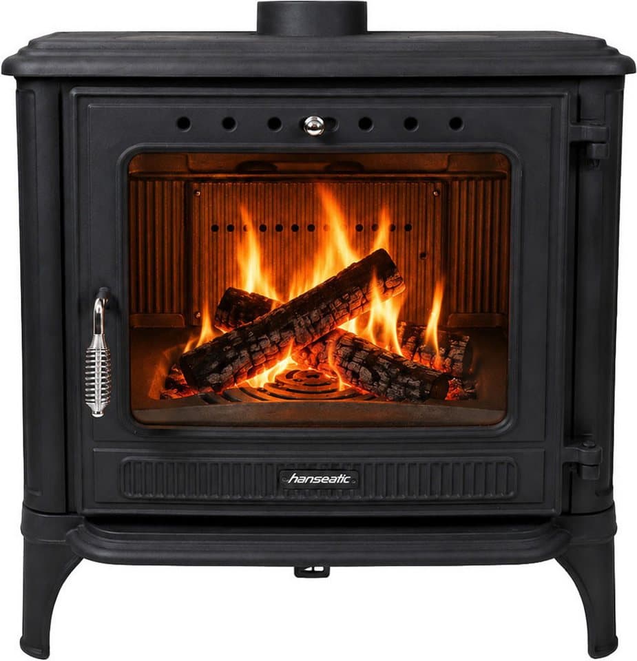 Hanseatic Kaminofen Castor XXL Beige, 10,6 kW, Zeitbrand, Großer Feuerraum - Thumbnail 8