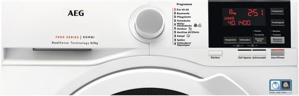 AEG Waschtrockner 7000 ProSteam® L7WBA60680, 8 kg, 5 kg, 1600 U/min, ProSteam®: Auffrischen mit Dampf statt Waschen und 96 % Wasser sparen - Thumbnail 2