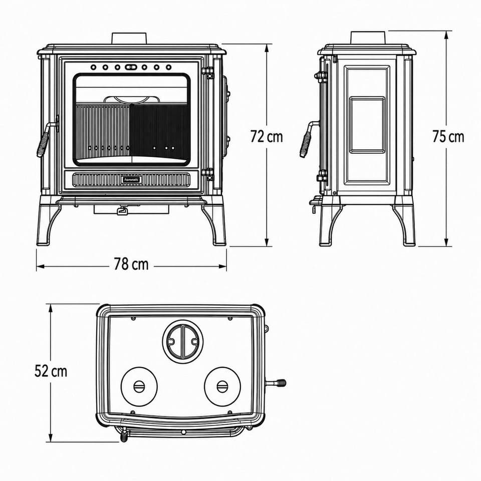 Hanseatic Kaminofen Castor XXL, 10,6 kW, Zeitbrand, Großer Feuerraum - Thumbnail 15