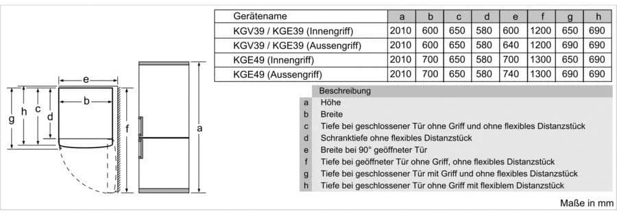 BOSCH Kühl-/Gefrierkombination Serie 6 KGE398IBP, 201 cm hoch, 60 cm breit, Länger frisch dank VitaFresh XXL & kein Abtauen mehr. - Thumbnail 11