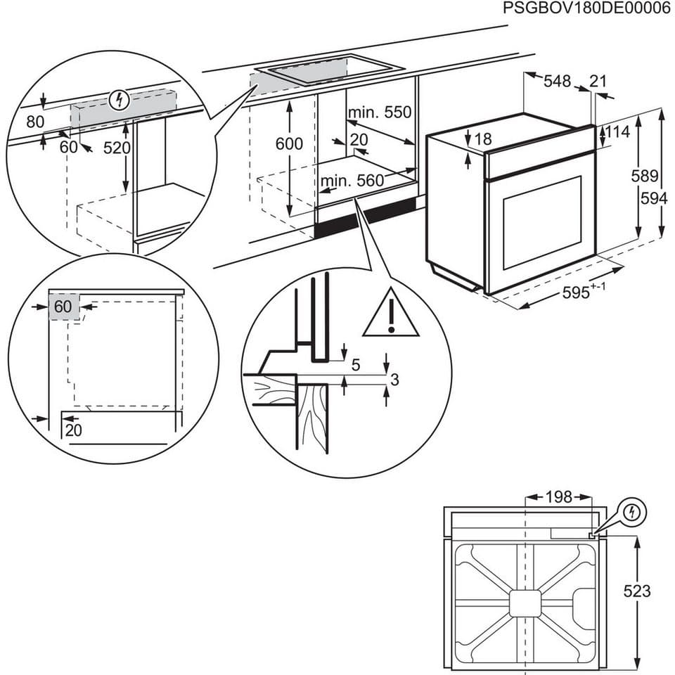AEG Elektro-Herd-Set Serie 5000 HH25HSPM, Pyrolyse-Selbstreinigung, Heißluft: Gleichmäßiges Garen auf 3 Ebenen: ideal für Mehrblech‑Backen - Thumbnail 23