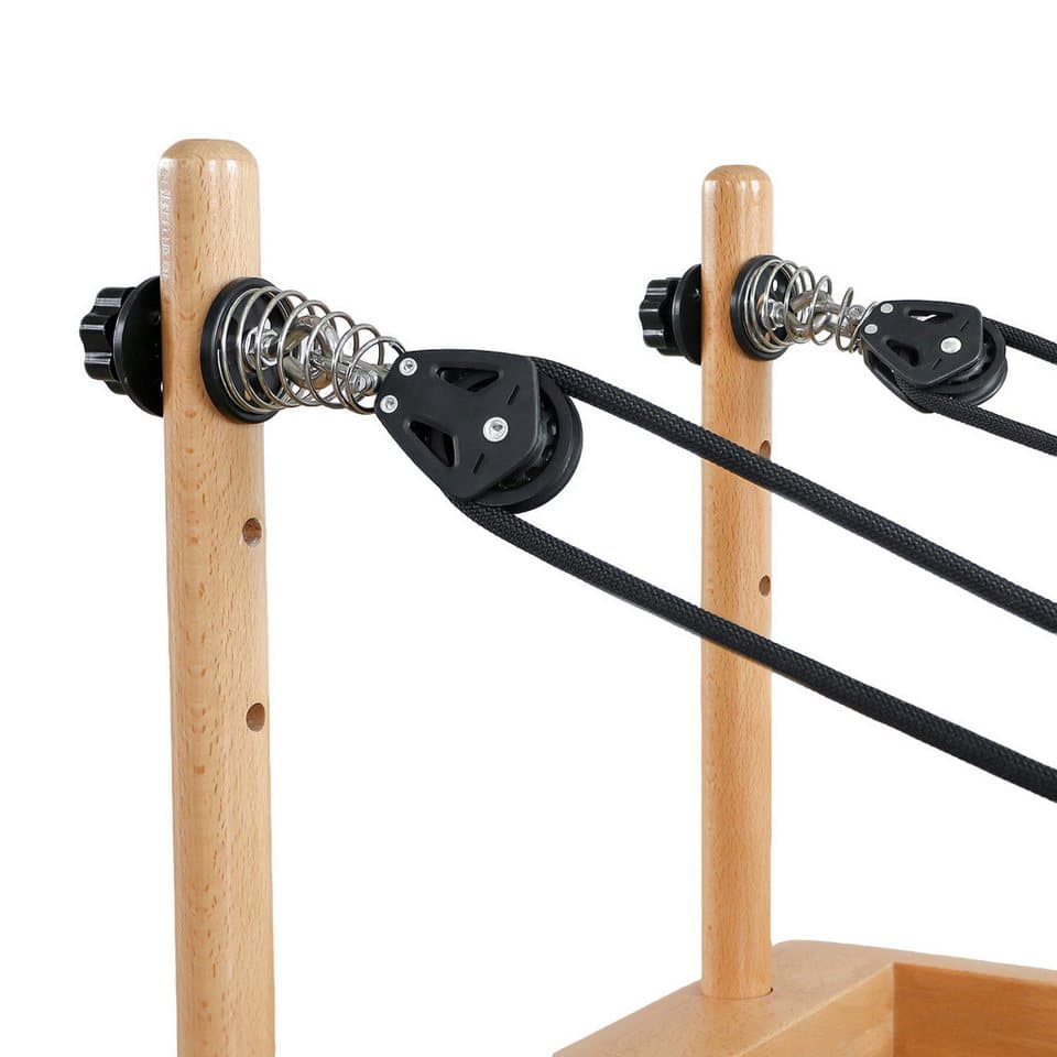 JASPORT Pilates-Reformer H89 aus Buchenholz, (Pilates Reformer Set inklusive Box, Sprungplatte und Zubehör), Stabiler Rahmen aus Buchenholz - Thumbnail 4