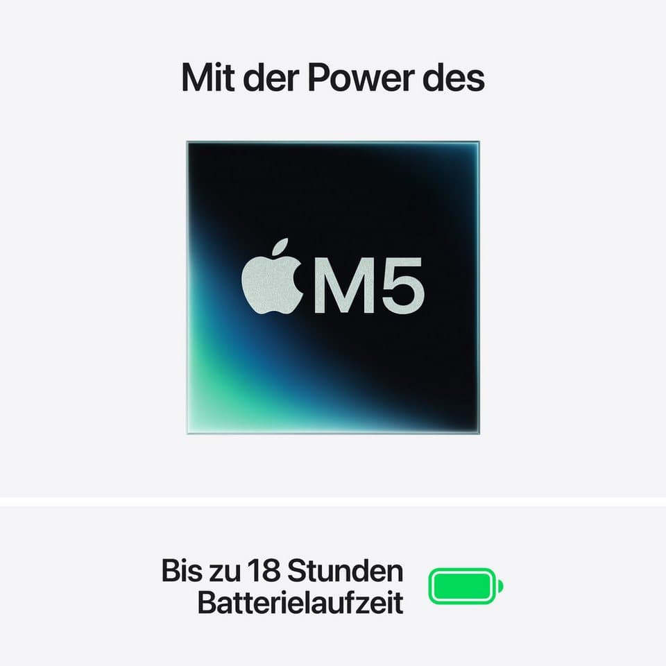 Apple 15-inch MacBook Air Notebook (38,91 cm/15,3 Zoll, Apple M5, 10-Core GPU, 16 GB, 512 GB SSD) - Thumbnail 4