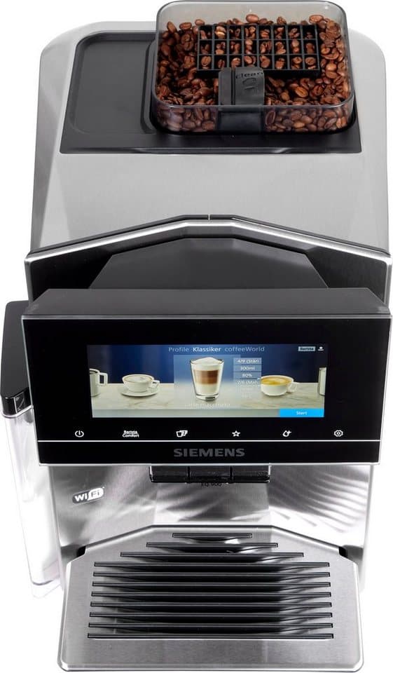 SIEMENS Kaffeevollautomat EQ900 TQ903D43, intuitives 6,8" TFT-Display, Geräuschreduzierung, App-Steuerung, Barista-Modus, AromaSelect, 3 Profile, edelstahl - Thumbnail 5