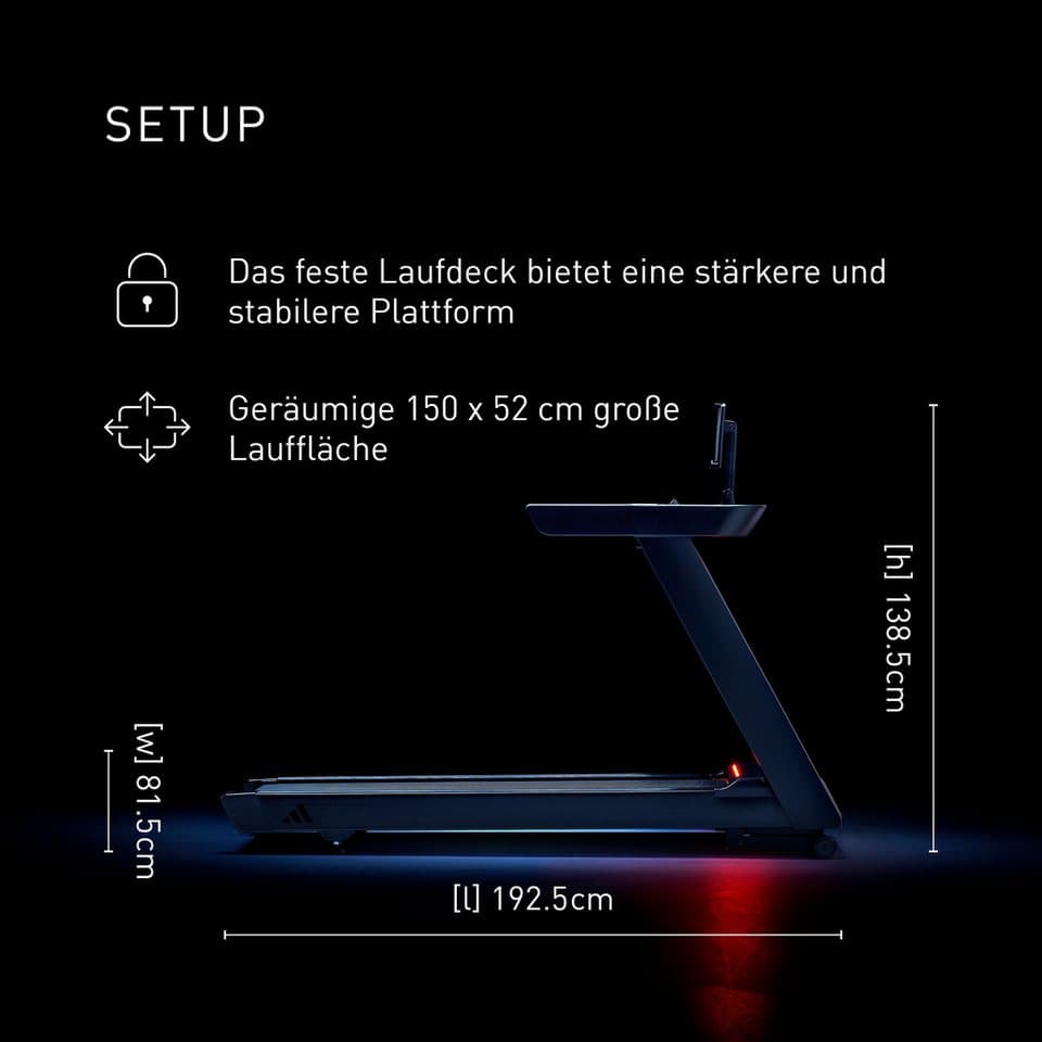 adidas Performance Laufband Laufband T-23 (mit Bluetooth-Funktion), bis max. 20 km/h, mit Steigung, 150 kg max. Benutzergewicht - Thumbnail 12