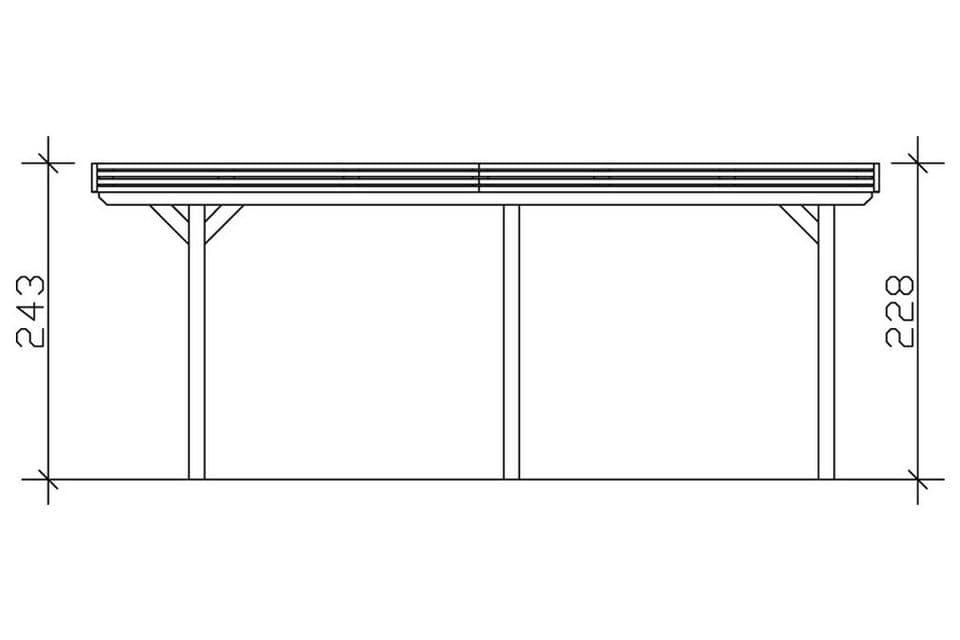 Skanholz Einzelcarport Spessart, BxT: 355x604 cm, 220 cm Einfahrtshöhe - Thumbnail 8