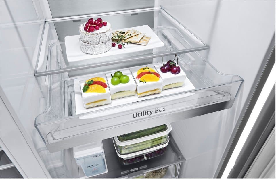 LG Side-by-Side GSLE91MBAB, 179 cm hoch, 91,3 cm breit, Eis-, Crushed Ice- und Wasserspender, Total No Frost - Thumbnail 15