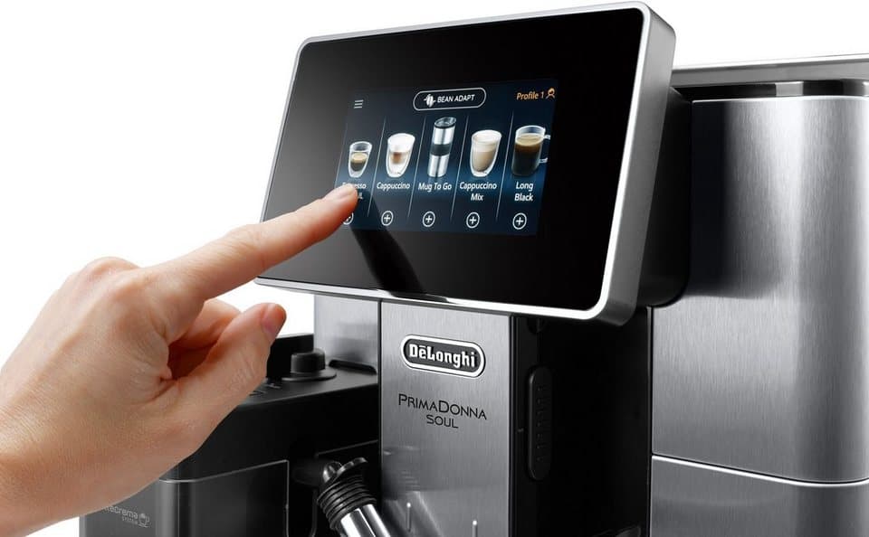 De'Longhi Kaffeevollautomat PrimaDonna Soul ECAM610.75.MB - Mit Kaffeekannen-Funktion, Inkl. Kaffeekanne, Bean Adapt Technology, Edelstahl, Scheibenmahlwerk - Thumbnail 5