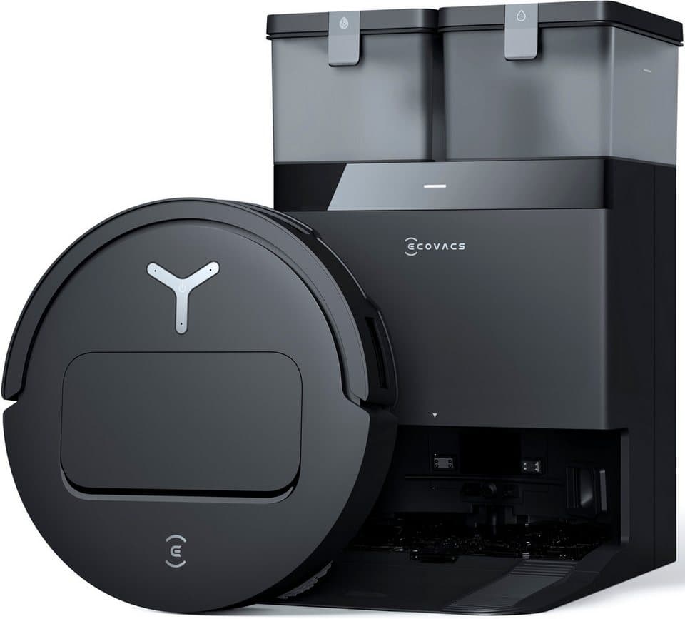 ECOVACS Saugroboter mit Wischfunktion, ECOVACS DEEBOT T50 OMNI, 15.000 Pa, OMNI-Station mit 75° Mopp-Waschen, OZMO Turbo, Ultraflaches Design