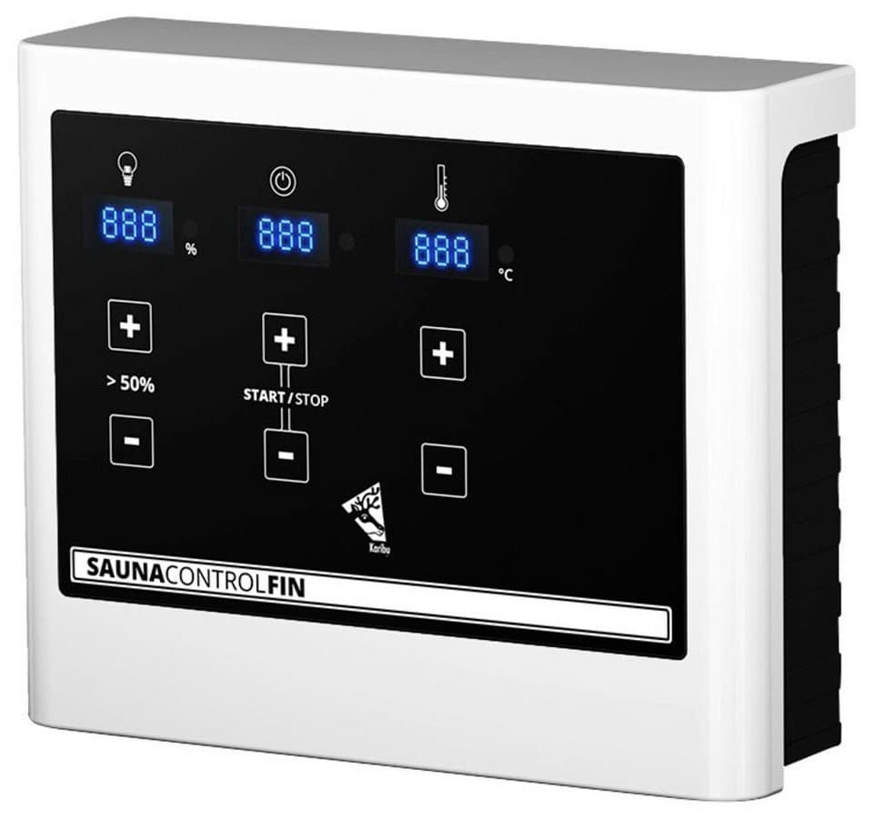Karibu Saunahaus Talo 2, BxTxH: 1960 x 1960 x 2280 cm, 38 mm, (Set) Ofen 9 KW externe Strg easy - Thumbnail 4