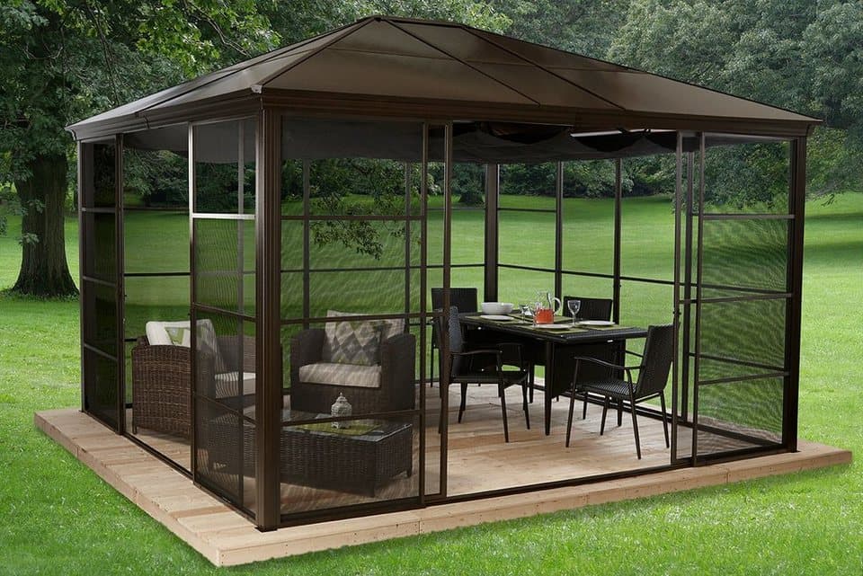 Sojag Pavillon Castel 12x14, mit 4 Seitenteilen, (Set), BxT: 362x427 cm, inkl. Sonnensegel - Bild 1