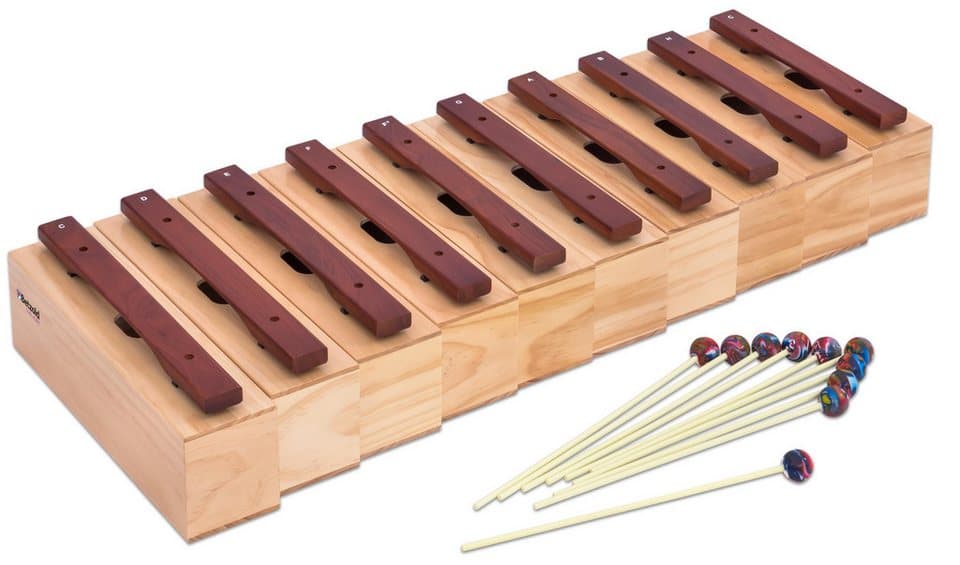 Betzold Klangröhren 10 Bass-Klangbausteine und 10 Schlägel, Hartholz - Thumbnail 2