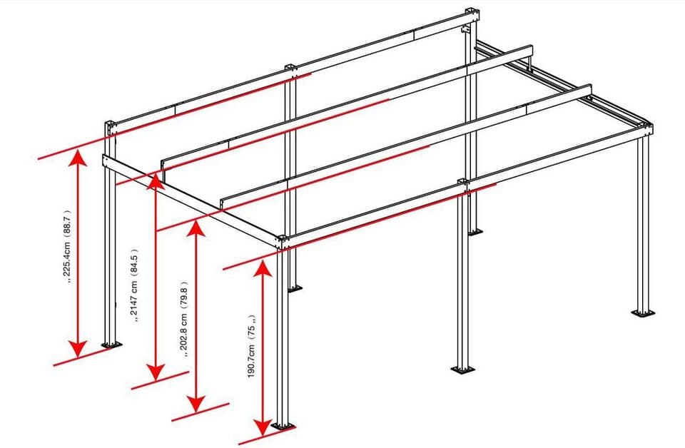 Sojag Anbaupavillon St. Barthelemy 12x16, BxTxH: 483x363x240 cm - Thumbnail 8