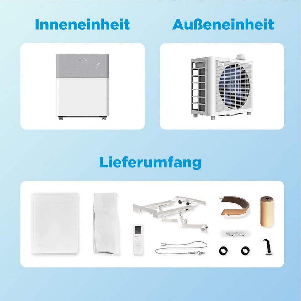 Midea Klimagerät PortaSplit-E, die 4-in-1 Ganzjahreslösung - Thumbnail 4