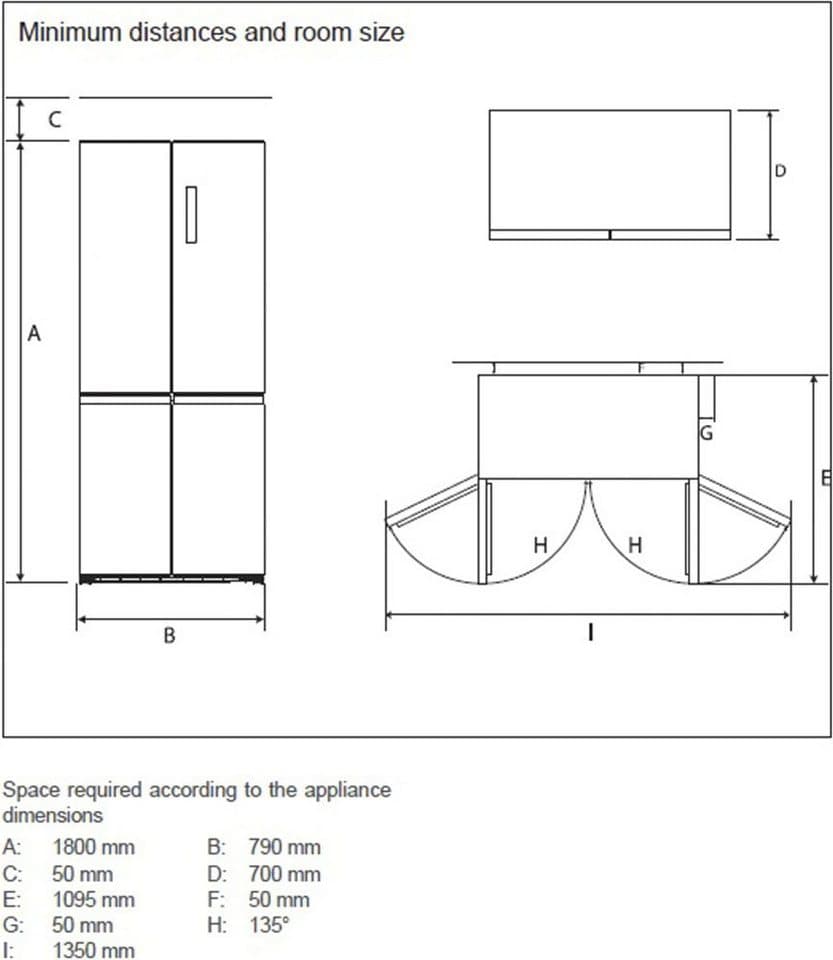 Hanseatic Multi Door HCDC18080CBI, 180 cm hoch, 79 cm breit, inkl. 3 Jahre Herstellergarantie - Thumbnail 13