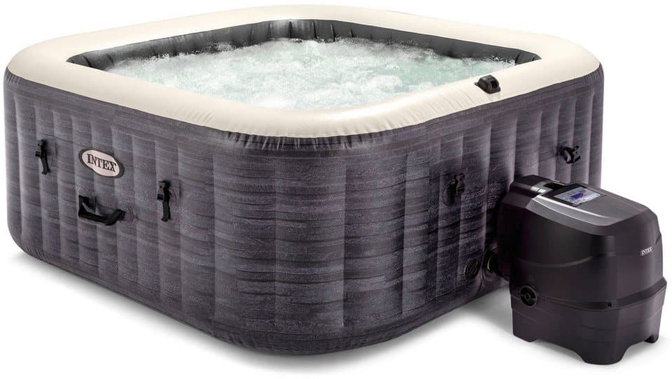 Intex Whirlpool »PureSpa Greystone Deluxe 4P«, aufblasbares Aufstellbecken, grau, in verschiedenen Größen - Thumbnail 3