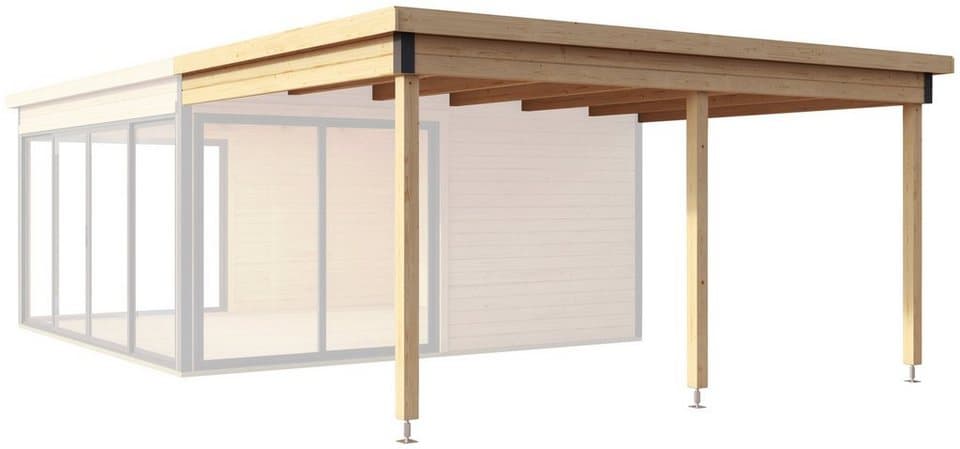 LASITA MAJA Gartenhaus-Anbaudach DOMEO 5 DACHVERLÄNGERUNG, BxT: 437,6x300 cm, für Domeo 5 - Bild 1