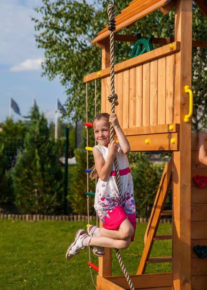 FUNGOO Spielturm MAXI SET FUN GYM, mit Schaukel & Rutsche, Klettererweiterung, Sandkasten - Thumbnail 6
