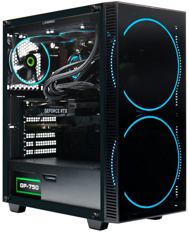 GAMEMAX MegaDeal Black Hole 2839 AMD Ryzen 5 7500F 32GB DDR5 1TB SSD RTX 5070 Gaming-PC-Komplettsystem (34", AMD Ryzen 5 7500F, RTX 5070, 32 GB RAM, 1000 GB SSD, Windows 11, DDR5 RAM + MSI MAG 342CQR E2 Curved Monitor 86cm (34) - Thumbnail 4