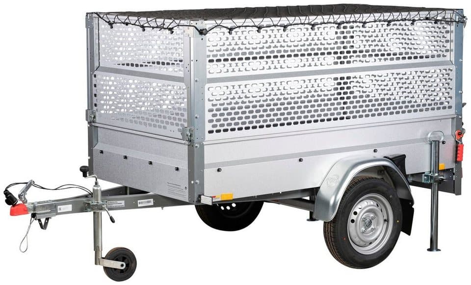 STEMA PKW-Anhänger BASIC Plus 750, max. 558 kg, Set, Tieflader, ungebremst mit Gitteraufsatz - Thumbnail 2